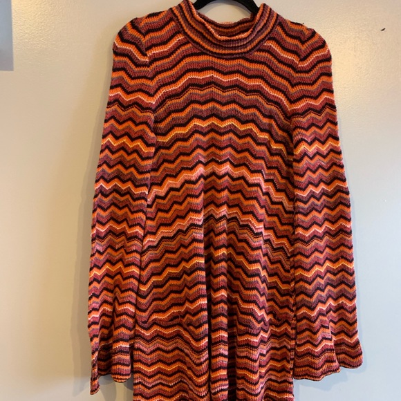 Free people 70s style mini dress orange 🍊 - Picture 2 of 3
